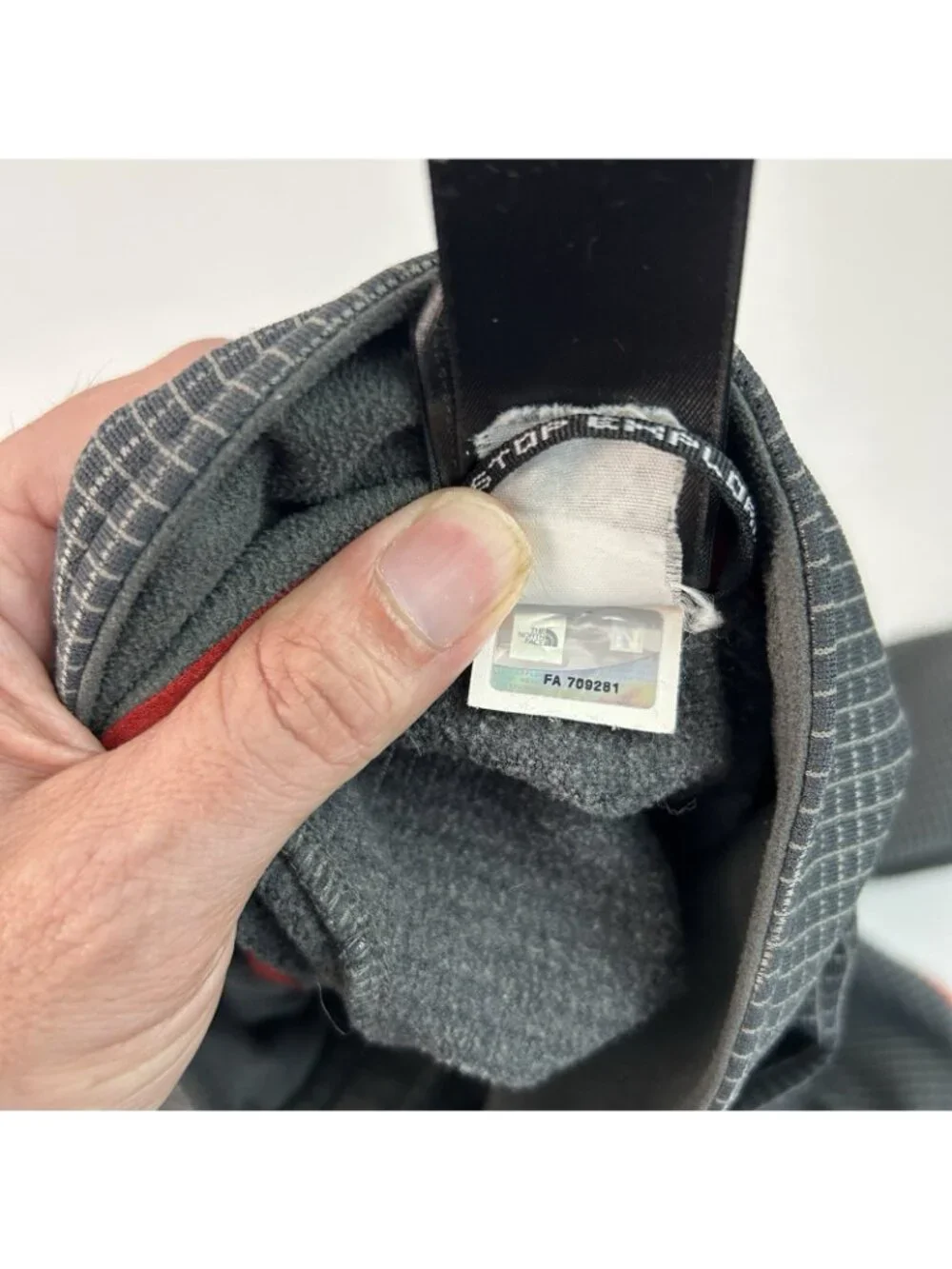 The North Face Black & Grey Check  Fleece Full Zip Softshell Jacket L Summit